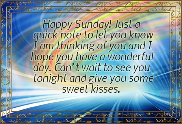 Happy Sunday Wishes Message