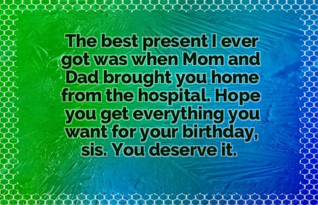 Birthday Quotation For Sister