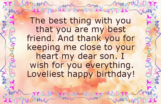 Wording For Son Birthday