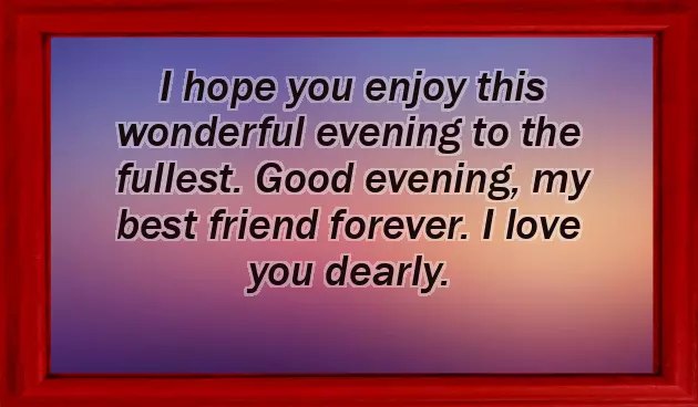 Good Evening Text Message