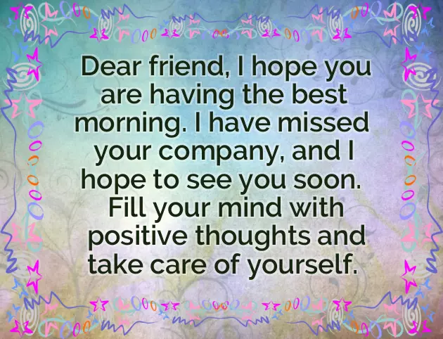 Good Morning Message New Friend