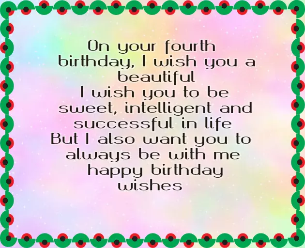 Birthday Wish For 4 Year Old Niece Birthday Wish For 4 Year Old Niece