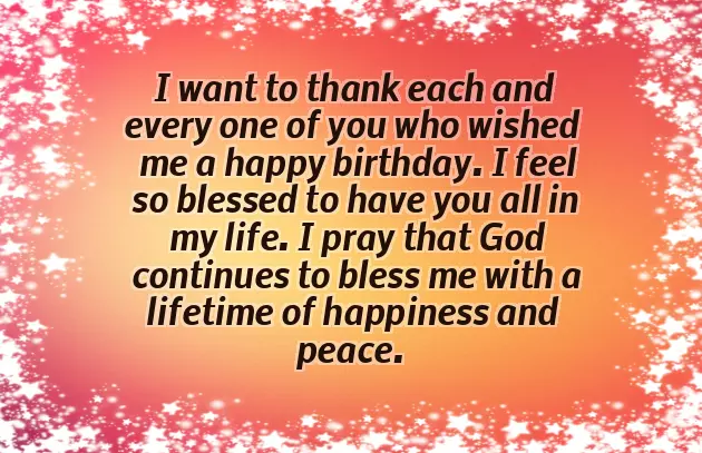 Thank U Msg For Birthday