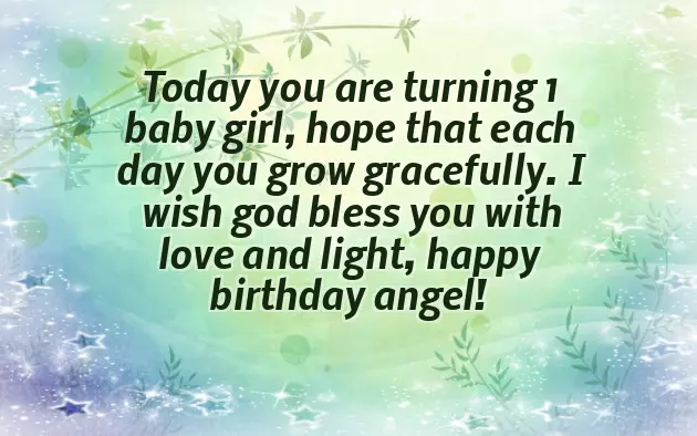 1 Year Birthday Wishes For Baby Girl