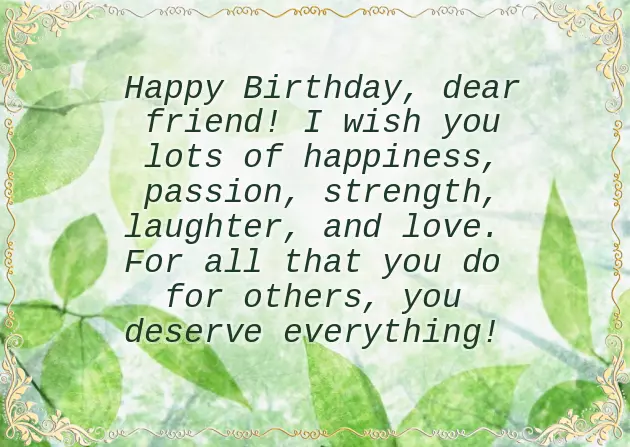 Birthday Message For A Lady Friend