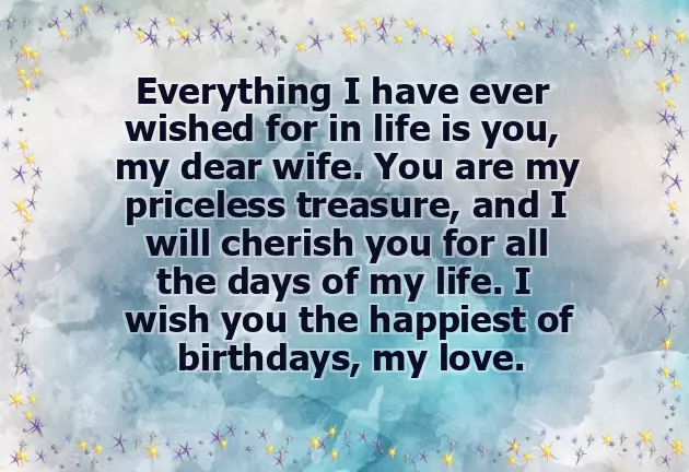 Words For My Wife On Her Birthday