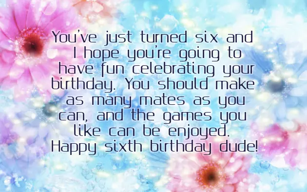 Happy Birthday Boy 6 Years