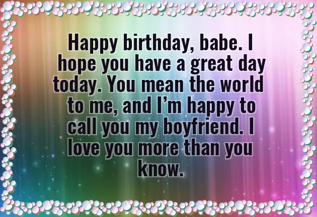 Wishes For Boyfriend