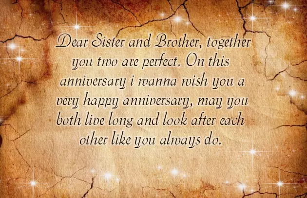 Anniversary Wishes For Sister And Brother In Law