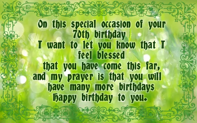 70Th Birthday Quotes