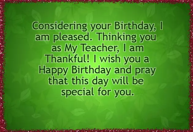 Birthday Wishes For Maths Teacher