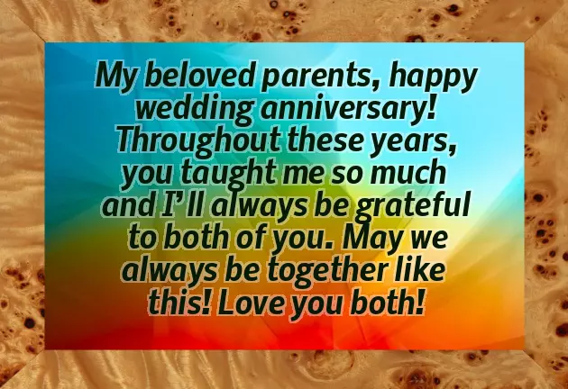 Happy Anniversary Day Mom Dad