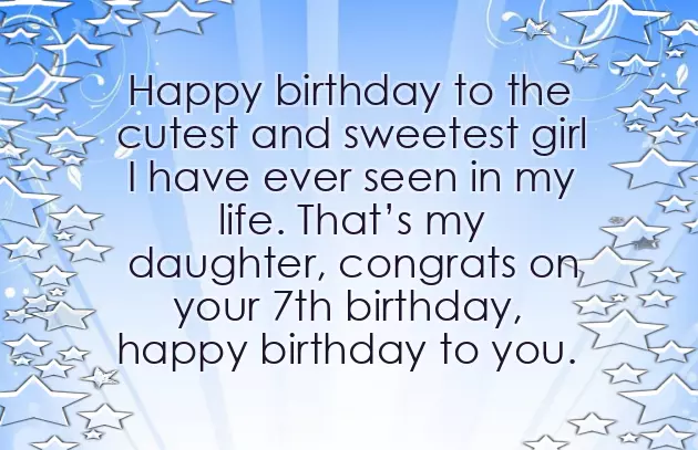 Happy 7Th Birthday To My Daughter