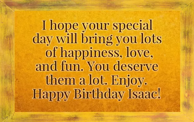 Isaac Happy Birthday