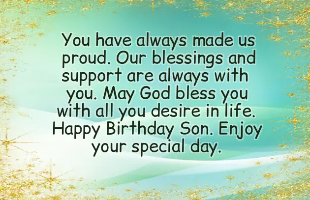 Quotes Of Birthday Wishes For Son