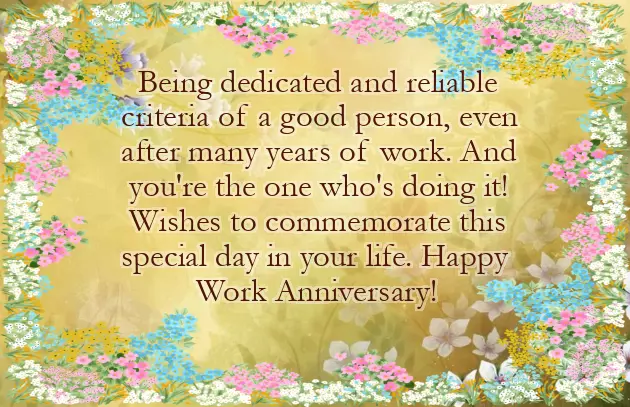 Congratulations On Your First Year Work Anniversary