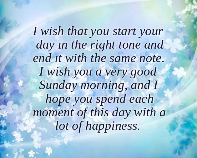 Good Morning Happy Sunday Wishes