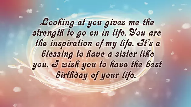 Best Wishes On Sister Birthday