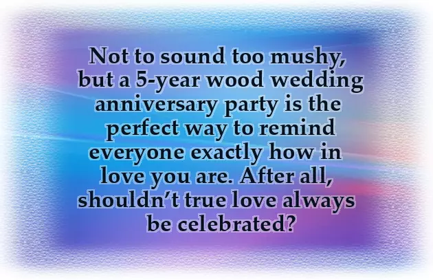 5Th Year Wedding Anniversary