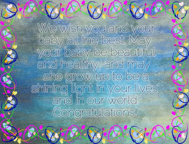 Baby Shower Congratulations Note