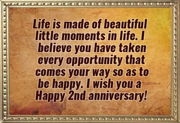 2Nd Year Anniversary Message