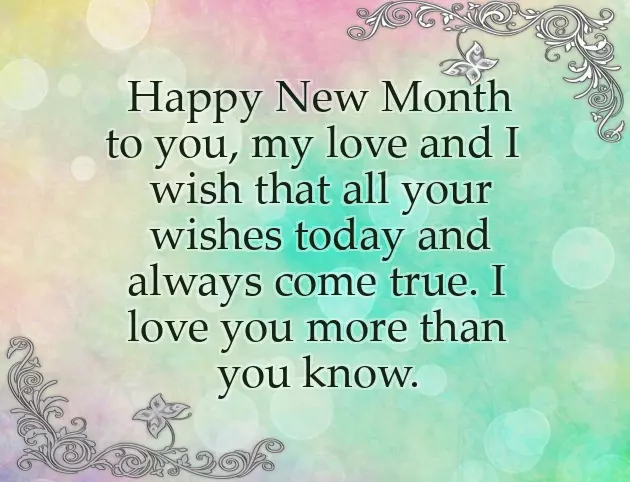 New Month Wishes For Girlfriend