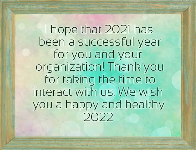 Happy New Year Wishes Professional Email