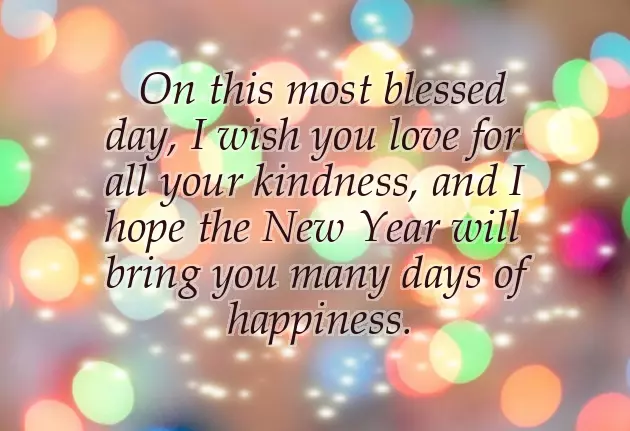 Happy New Year Wishes English