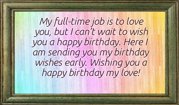 Advance Happy Birthday To Wife