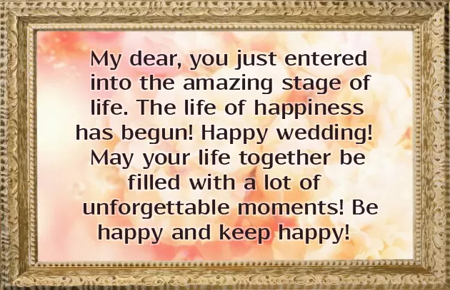 Congratulations Message To A Newly Married Couple