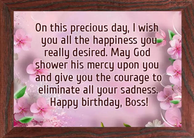 Birthday Message To Your Boss