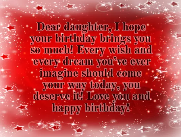 Birthday Text For My Daughter