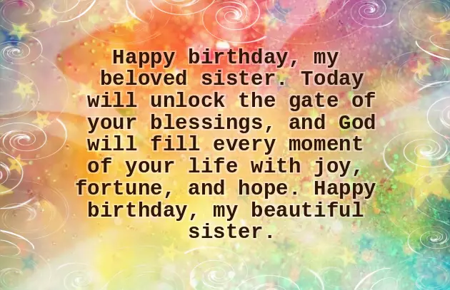 Words To My Sister In Her Birthday