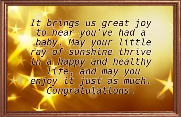 Congratulations To New Baby Born