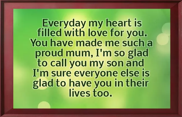 Son Blessing Message Son Blessing Message