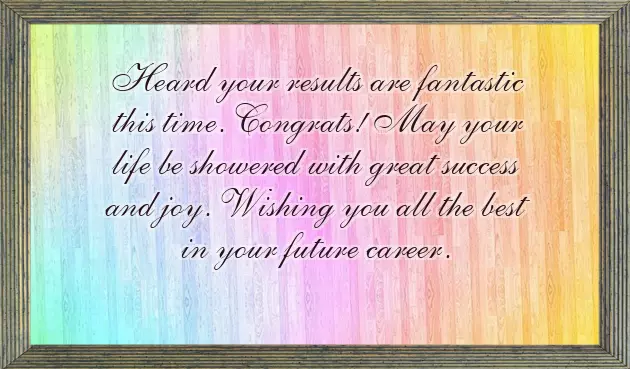 Congratulations On Good Result Congratulations On Good Result