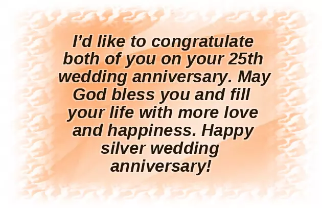 25Th Wedding Anniversary Wishes To Sister