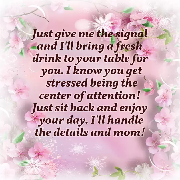 Bride Wishes For Sister