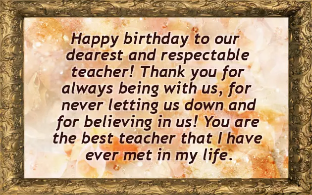 Best Birthday Wishes For Female Teacher