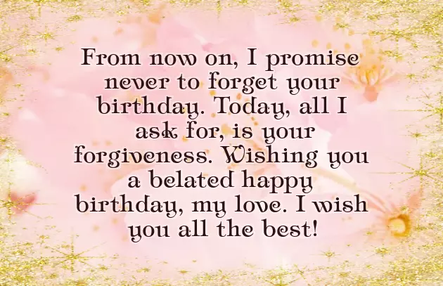 Sorry Birthday Wishes For Girlfriend