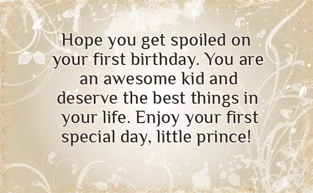 Happy Birthday For 1 Year Boy