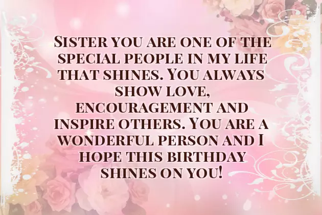 Sister Birthday Wishes English Sister Birthday Wishes English