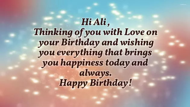 Happy Birthday Ali