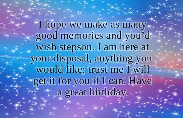Birthday Wish For Step Son