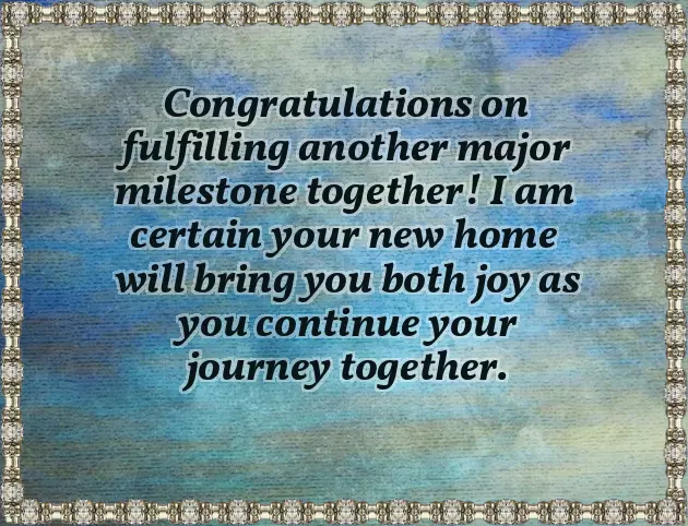 Congratulations On Your Home Purchase