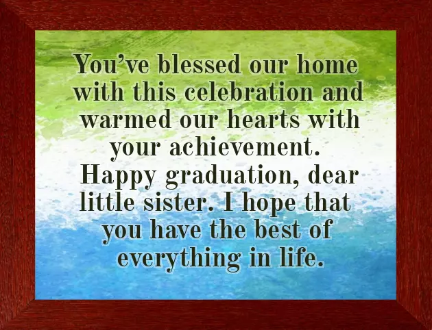 Congratulations Graduation Sister