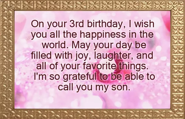 Happy Birthday Wishes 3 Years Boy Happy Birthday Wishes 3 Years Boy