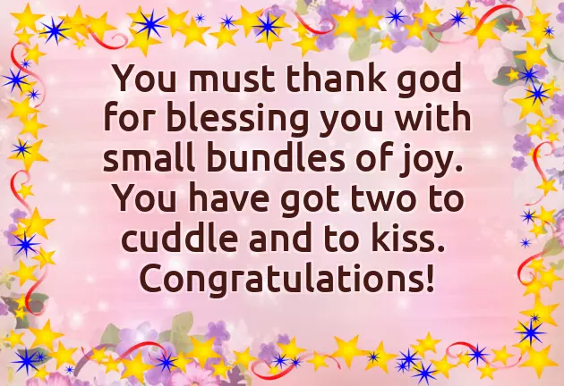 Congratulations For Twins Baby