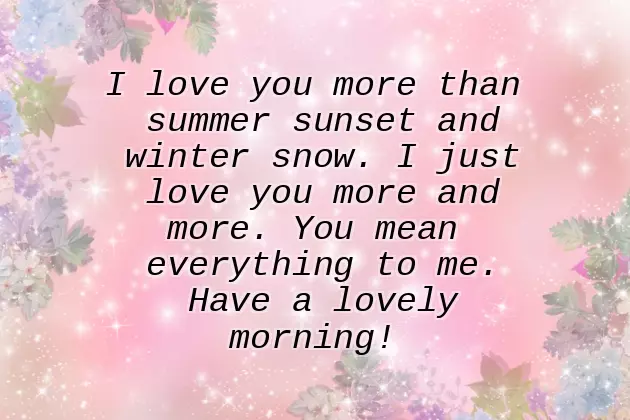 A Romantic Good Morning Message For Her