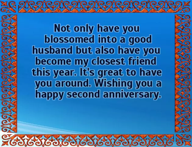 Second Year Wedding Anniversary Wishes Second Year Wedding Anniversary Wishes